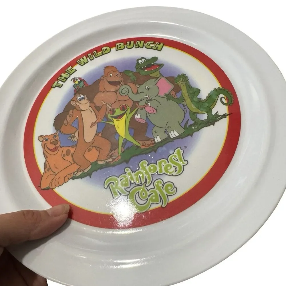Vintage Nostalgic Rainforest Cafe Set Of‎ 2 Plates Rio And Wild Bunch 2002 10in